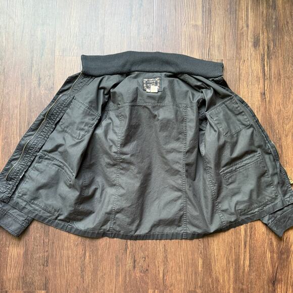 J.Crew Washed & Aged Utility Jacket Black Cotton Women's Large - Picture 5 of 8